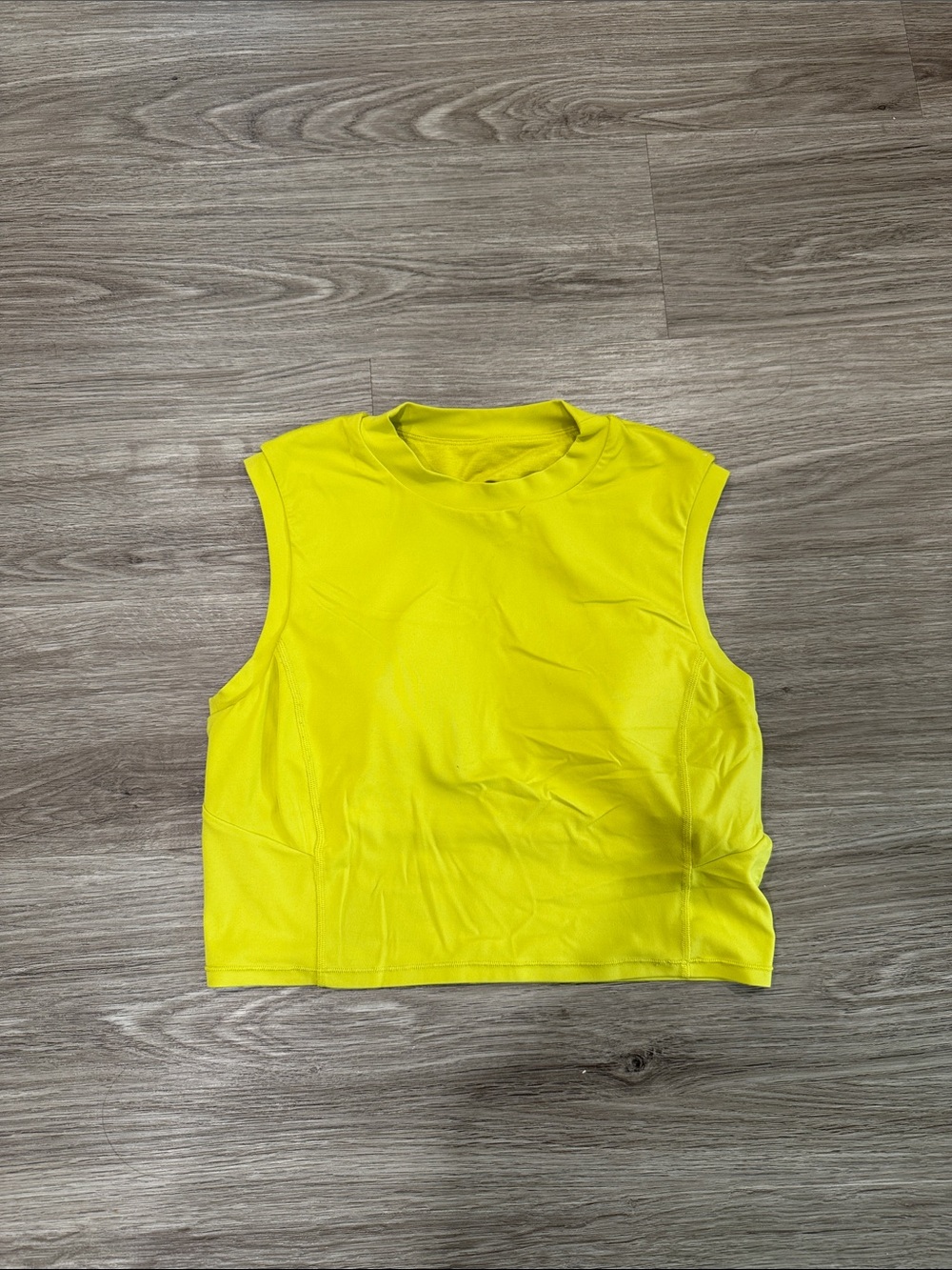 lululemon athletica Bright Yellow Sleeveless Crop Top